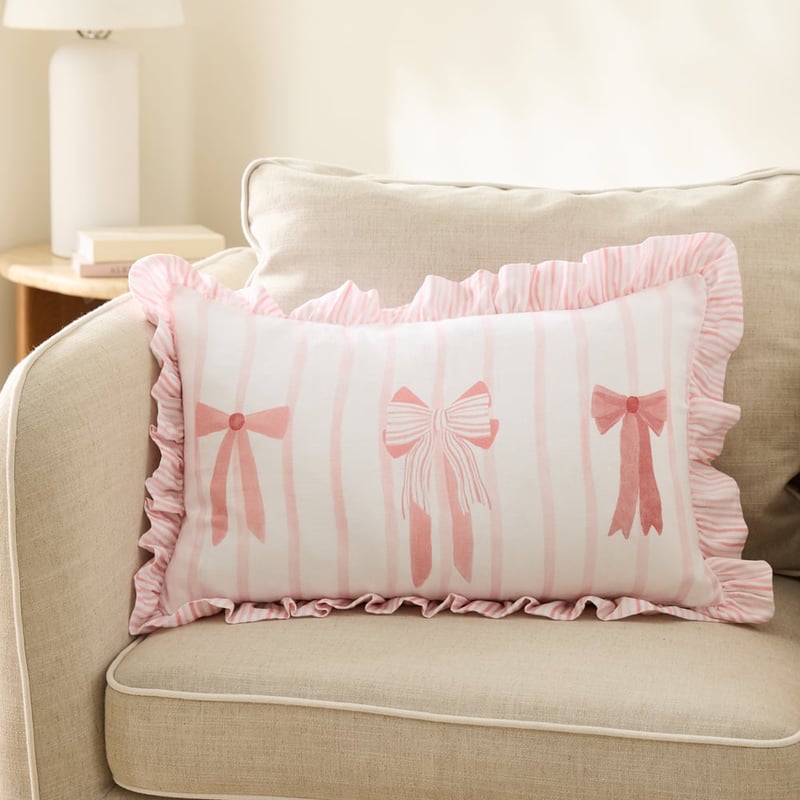 Blossom Pink Bow Cushion