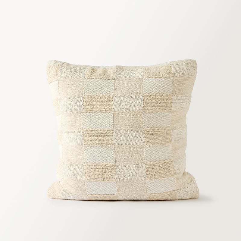 Chicago Natural Check Cushion