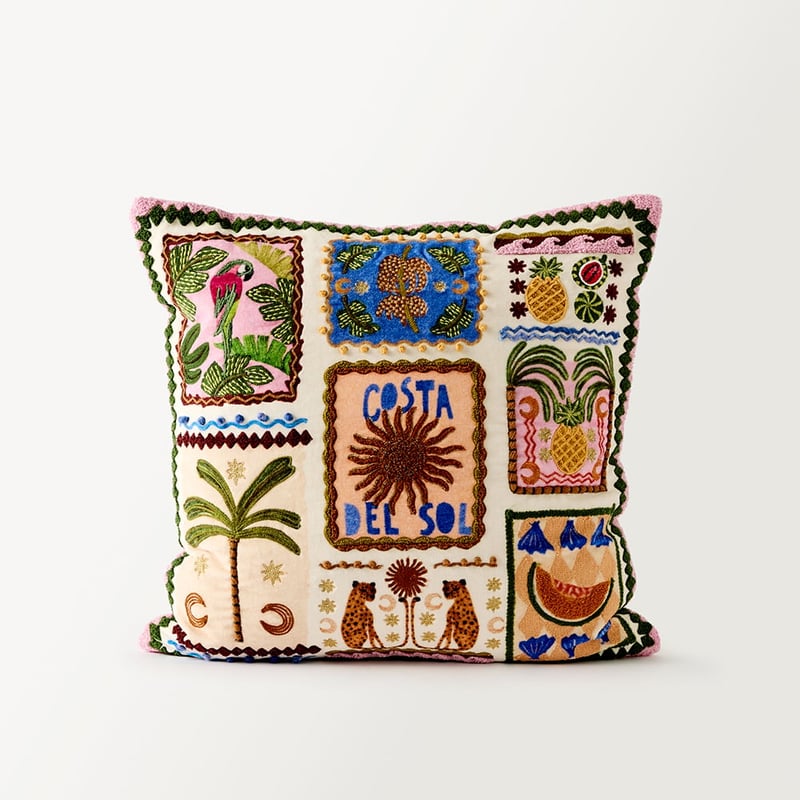 Costa Del Sol Postcard Cushion