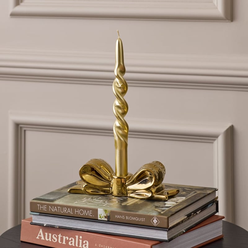 Goldie Gold Taper Candles Pack of 3