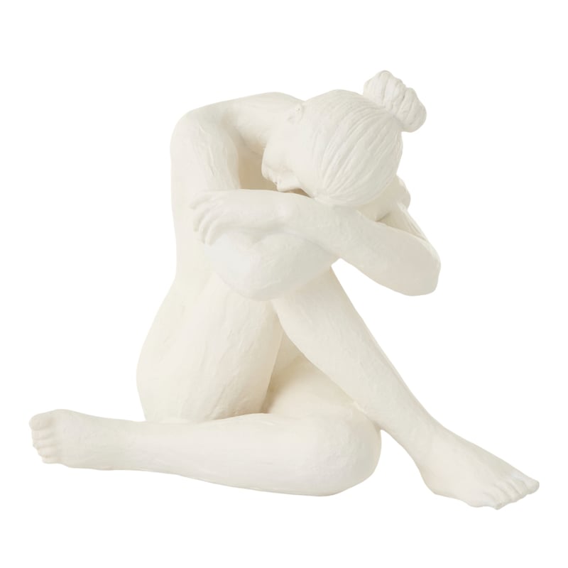 Pas De Deux White Head Resting Statue