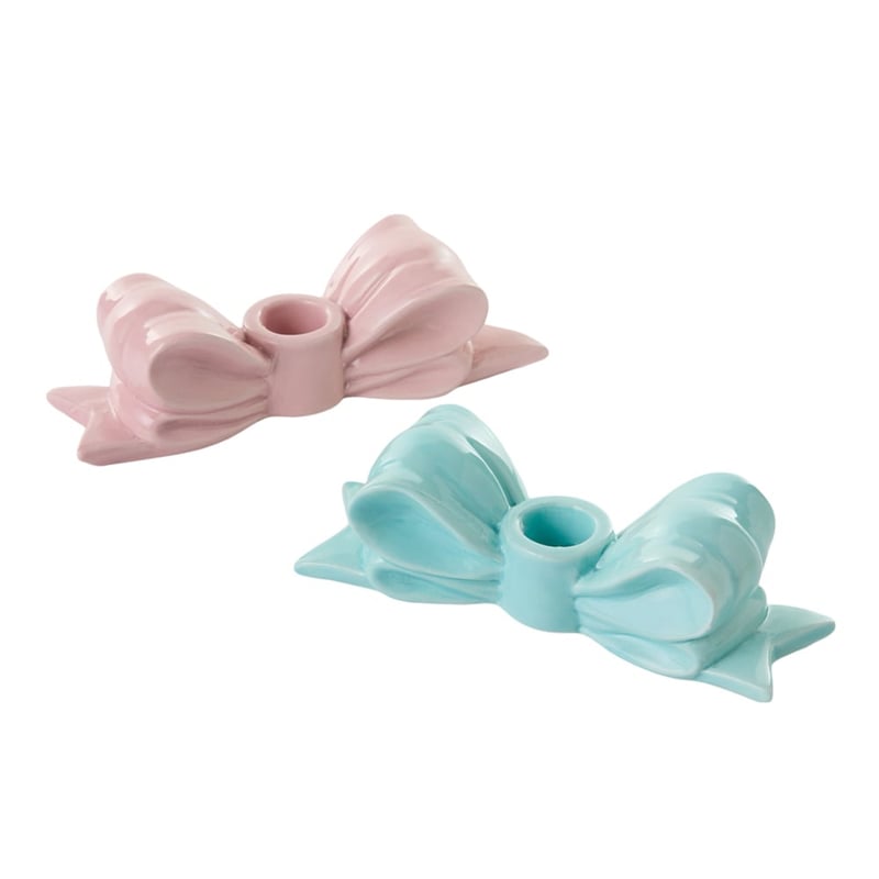 Blue Bow Candleholder