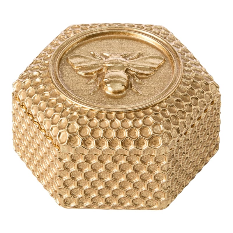 Gold Bee Trinket Box