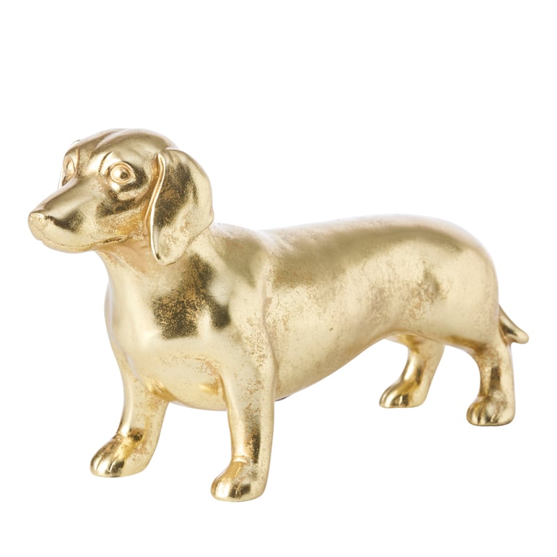 Gold Dachshund Sculpture