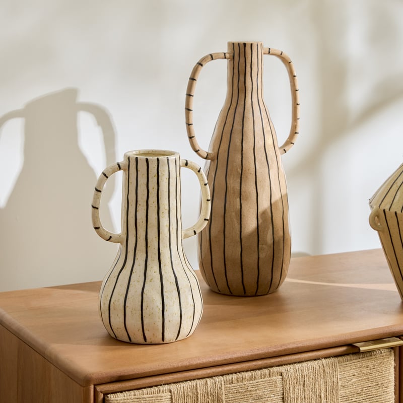 Paloma Off White & Black Stripe Vase
