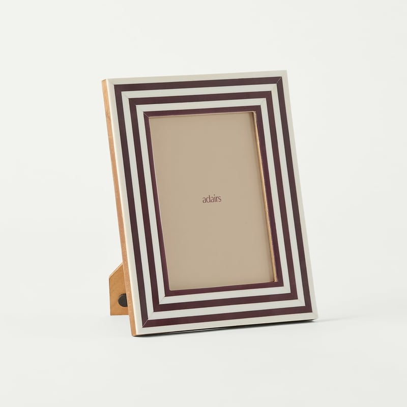 Capri Burgundy Stripe Photo Frame