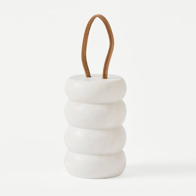 Broadway White Marble Door Stopper