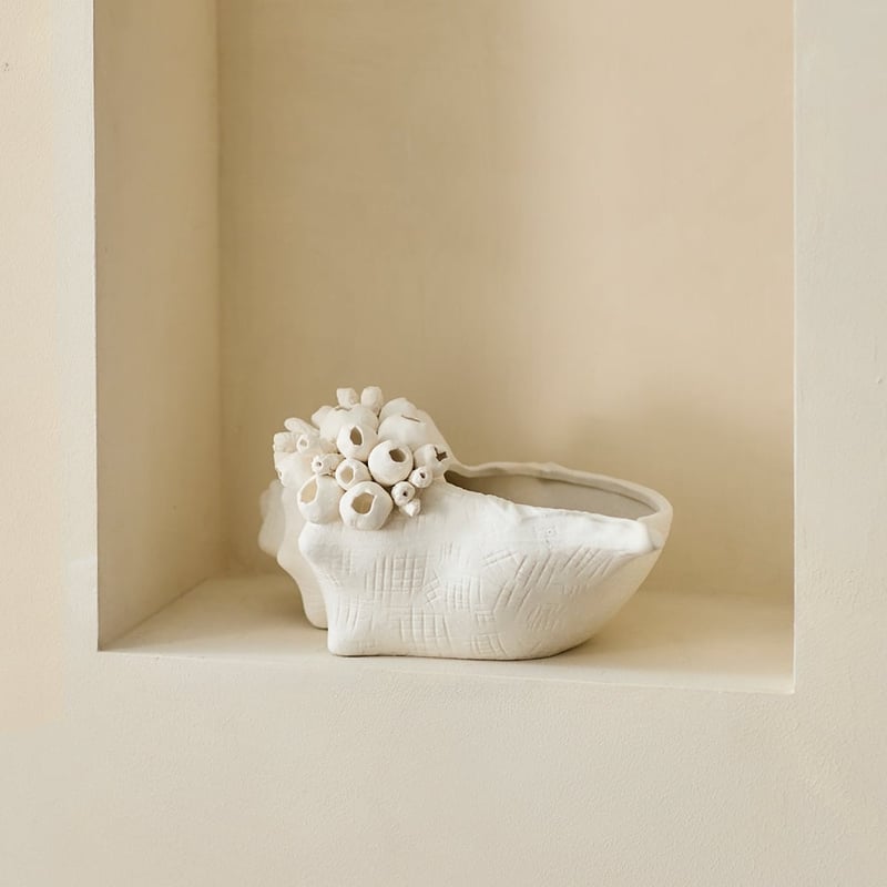 Seascape Cream Shell Vessel