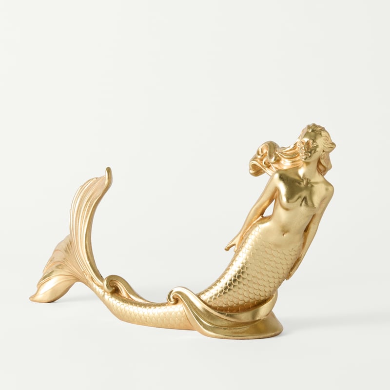 Sirena Gold Mermaid Statue
