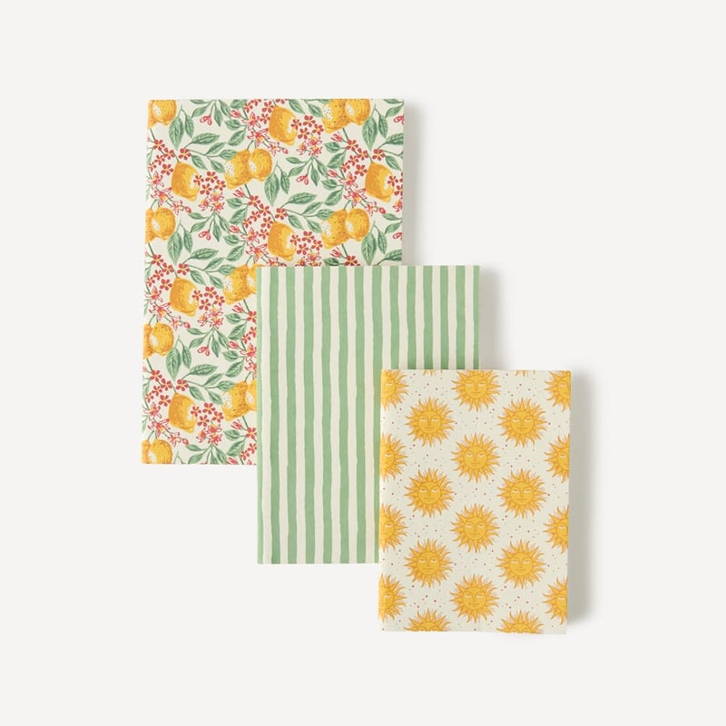 Yellow Lemons Handmade Notebook Set