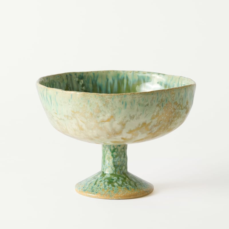 Atlantis Green Pedestal Bowl