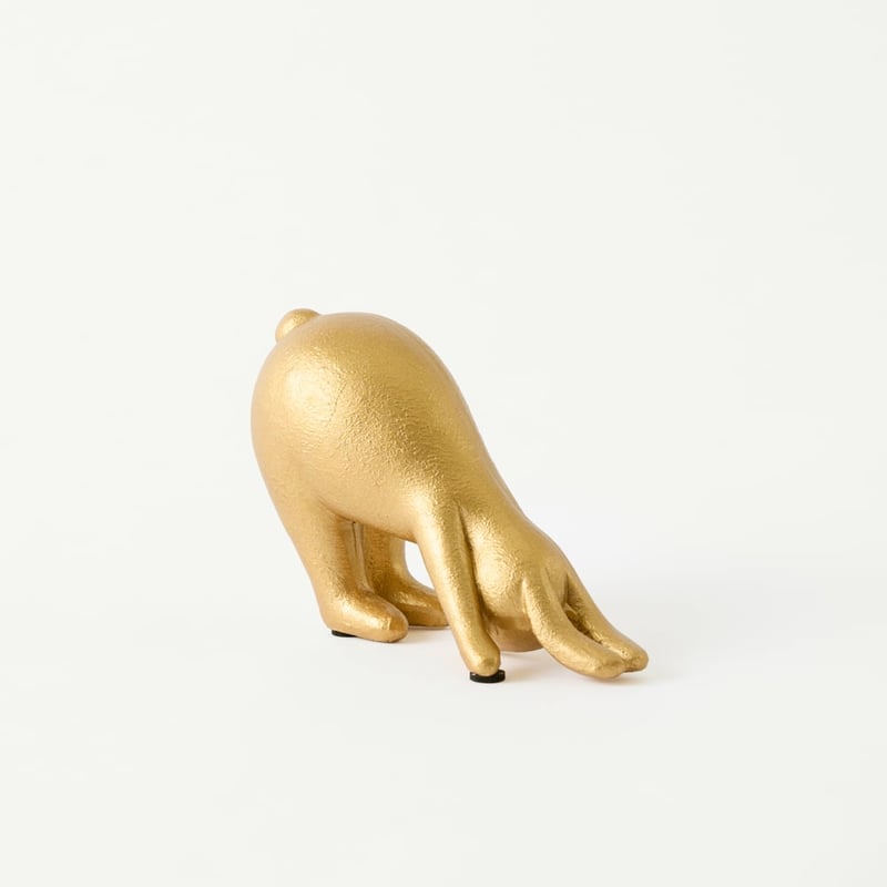 Yoga White Bend to the Floor Bunny