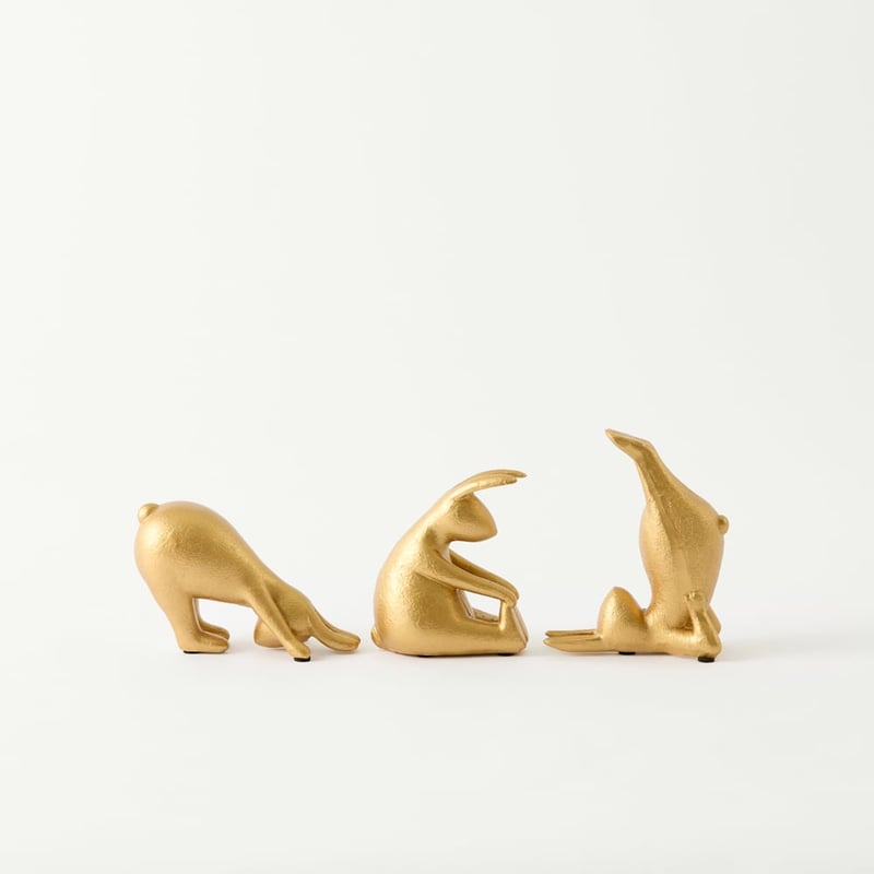 Yoga White Bend to the Floor Bunny