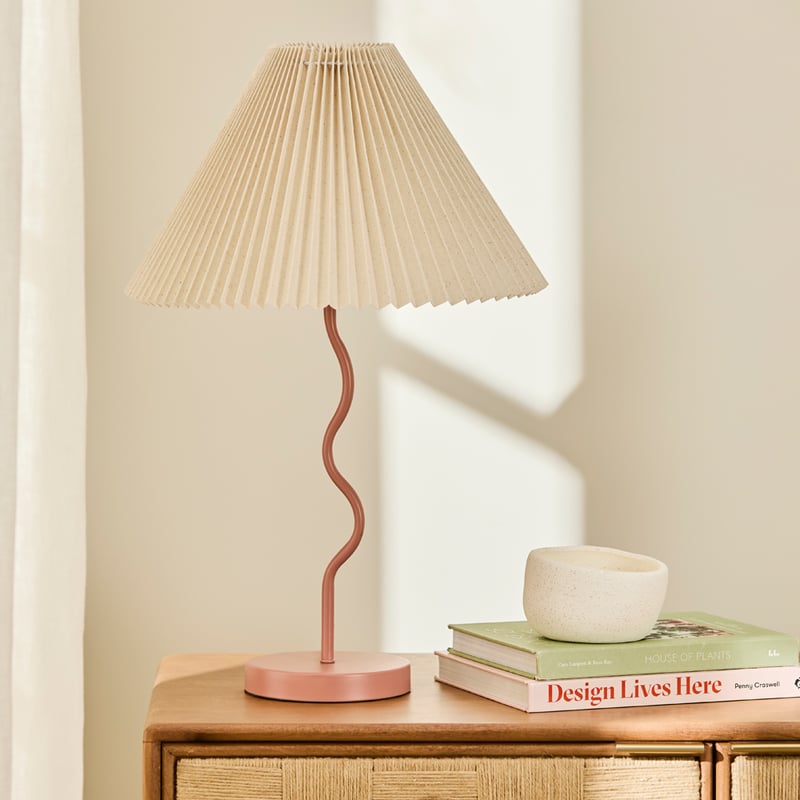 Catalina Rose & Linen Table Light