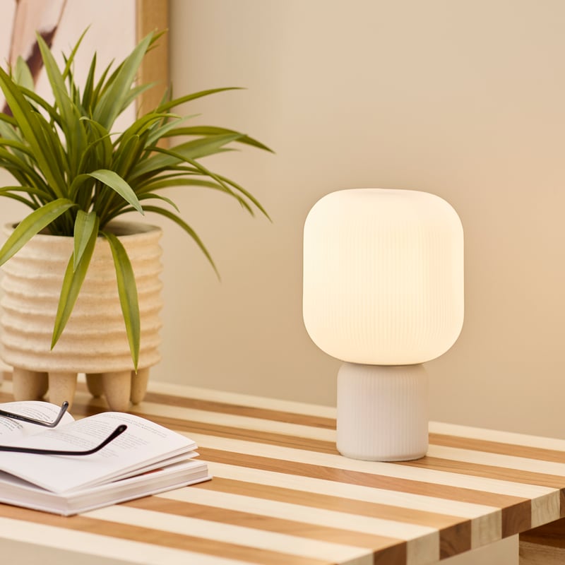 Lola White Table Light