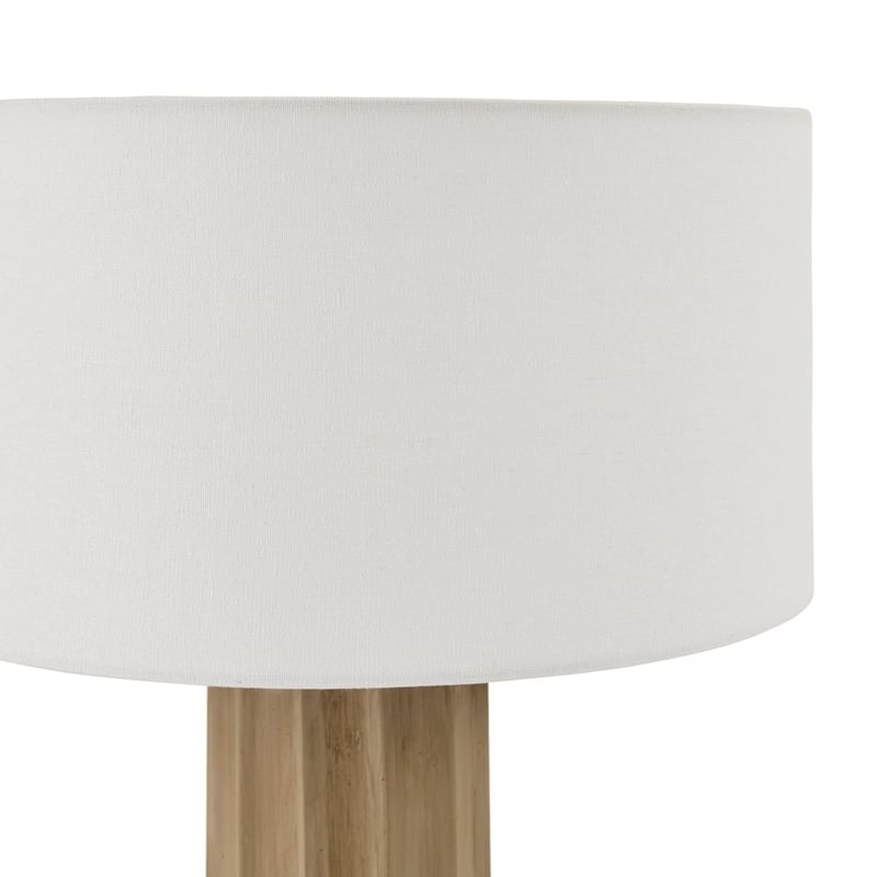 Alpine Natural & White Scallop Table Light