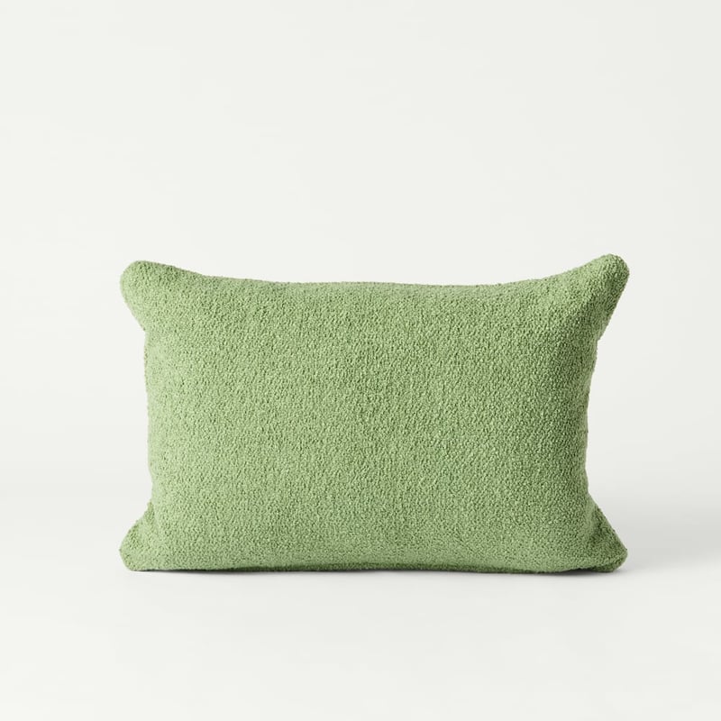 Boucle Leaf Green Cushion