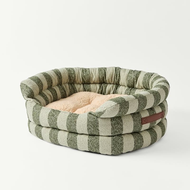 Ziggy Forest & Sage Stripe Pet Bed
