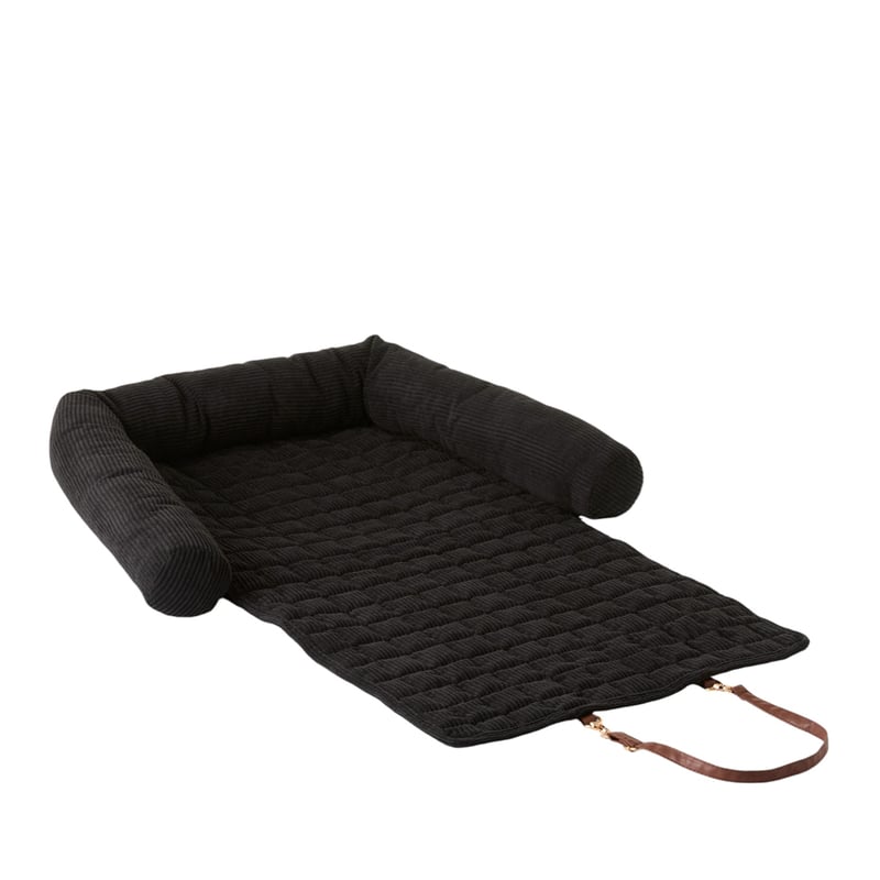 Maisy Black Corduroy Fold-Out Pet Bed
