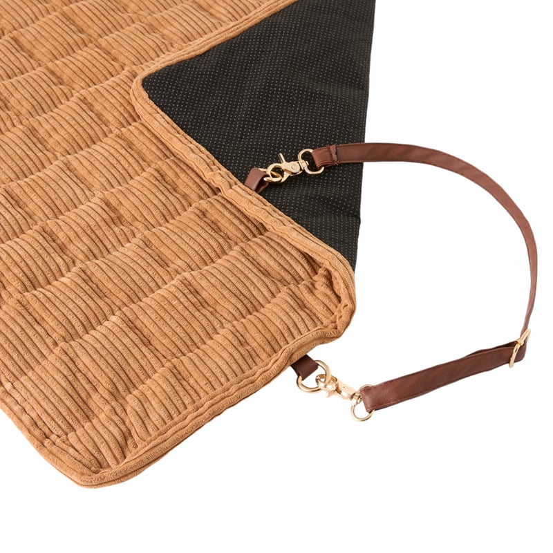 Maisy Tan Corduroy Fold-Out Pet Bed