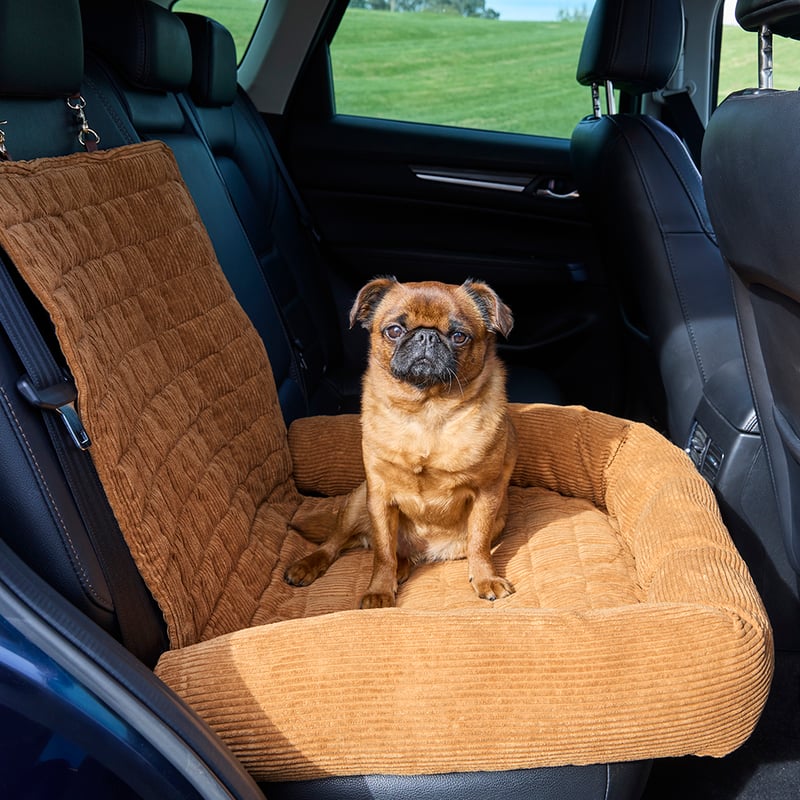 Maisy Tan Corduroy Fold-Out Pet Bed