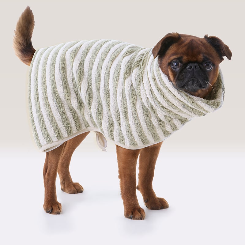 European Turkish Cotton Sophia Green Tea & French Blue Drying Jacket