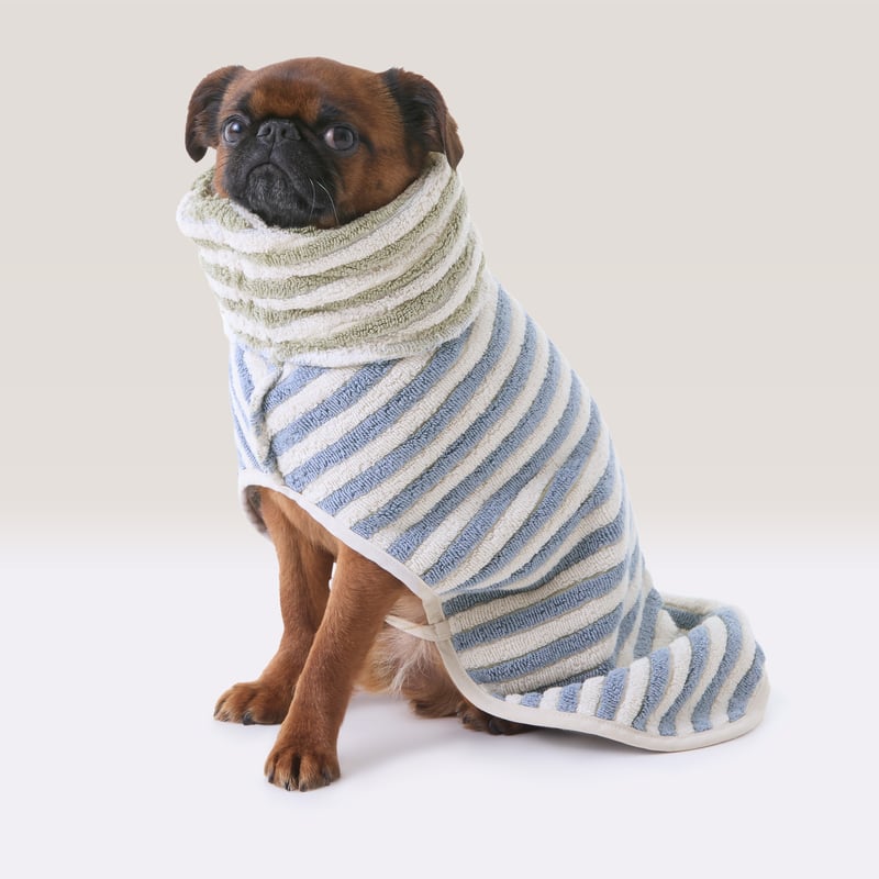 European Turkish Cotton Sophia Green Tea & French Blue Drying Jacket