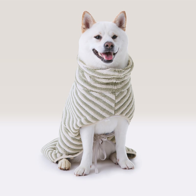 European Turkish Cotton Sophia Green Tea & French Blue Drying Jacket