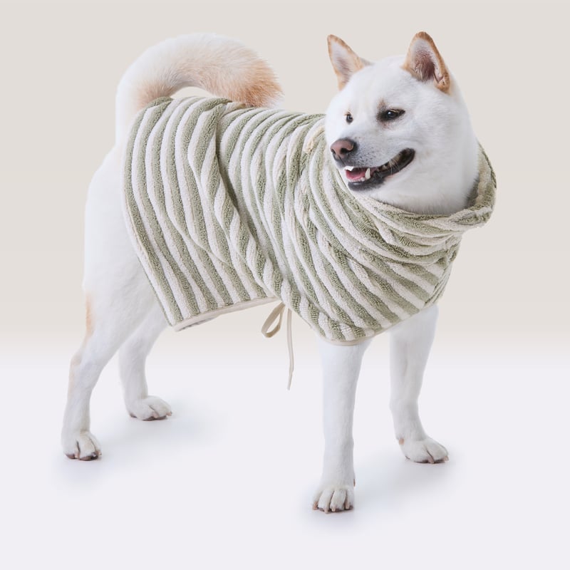 European Turkish Cotton Sophia Green Tea & French Blue Drying Jacket