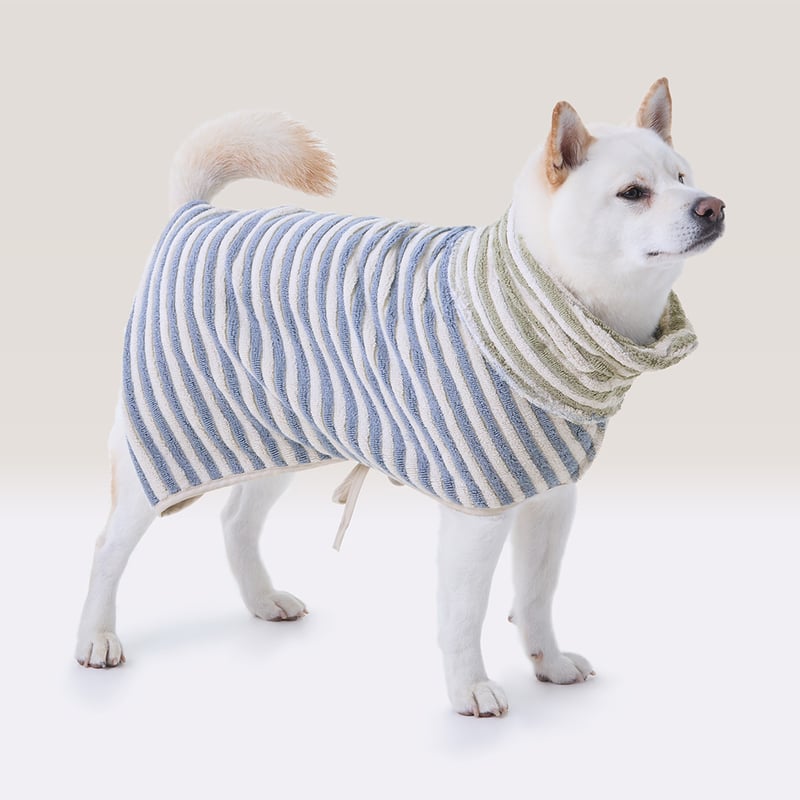 European Turkish Cotton Sophia Green Tea & French Blue Drying Jacket