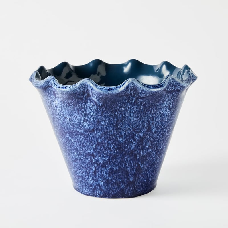 Frill Deep Blue Pot