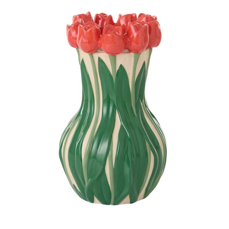 Vintage Red Roses Vase