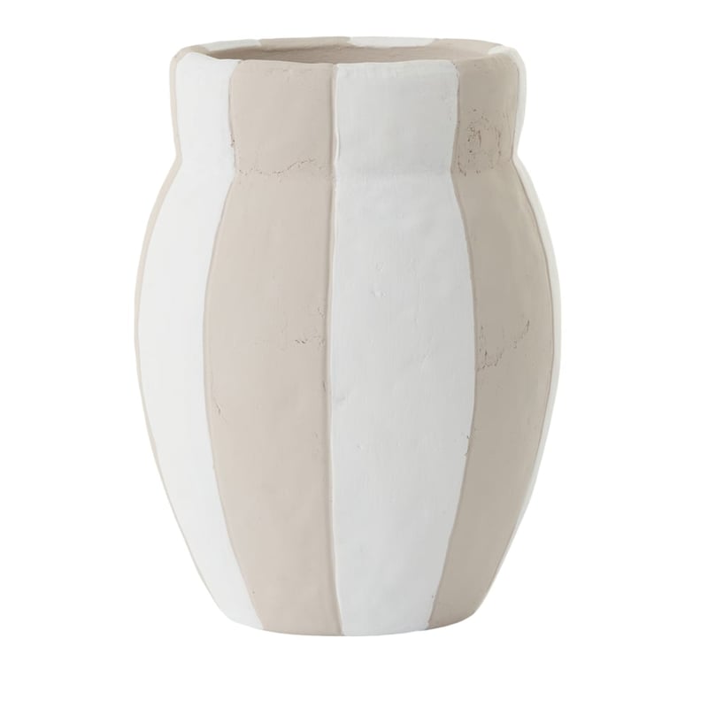 Capri Tall White & Taupe Pot