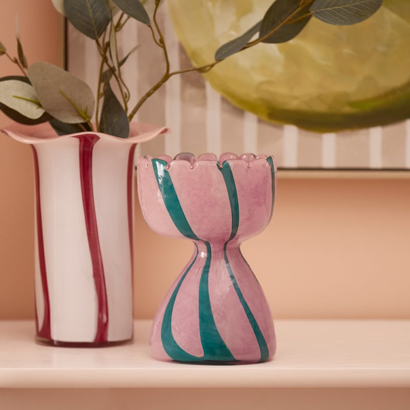Margarita Green & Pink Short Vase