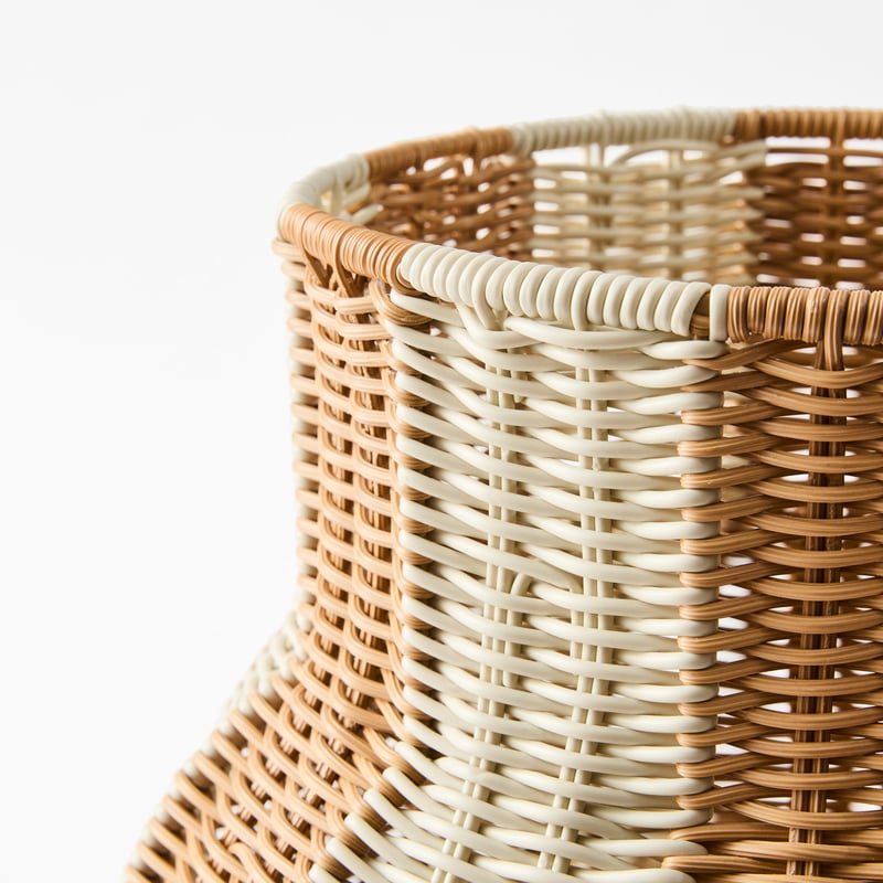 Nalu Natural & White Large Woven Pot