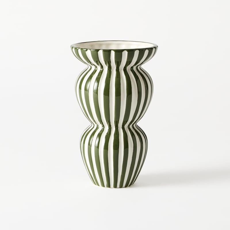Coast Green & White Tall Vase