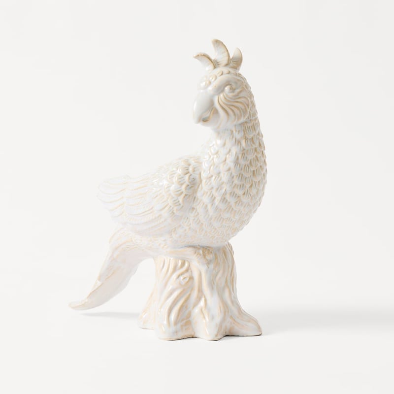 Cockatoo White Vase
