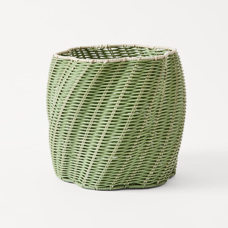 Twist Woven Green & White Pot 
