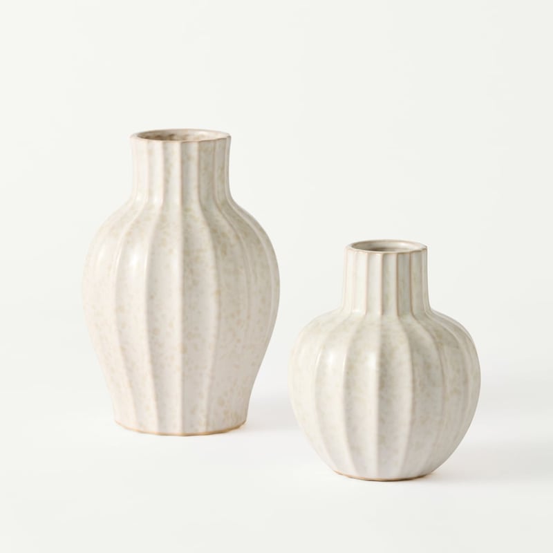 Jaipur Reactive White Vase