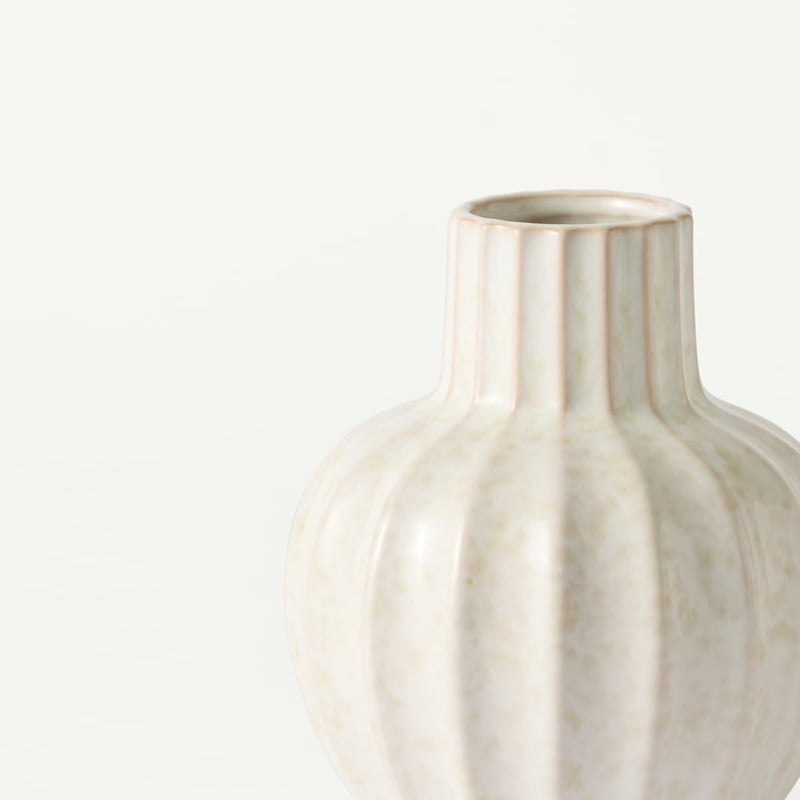 Jaipur Reactive White Vase