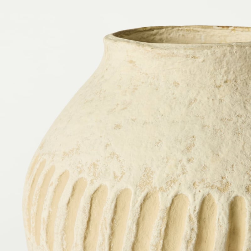 Omari Beige & Cream Tall Vase