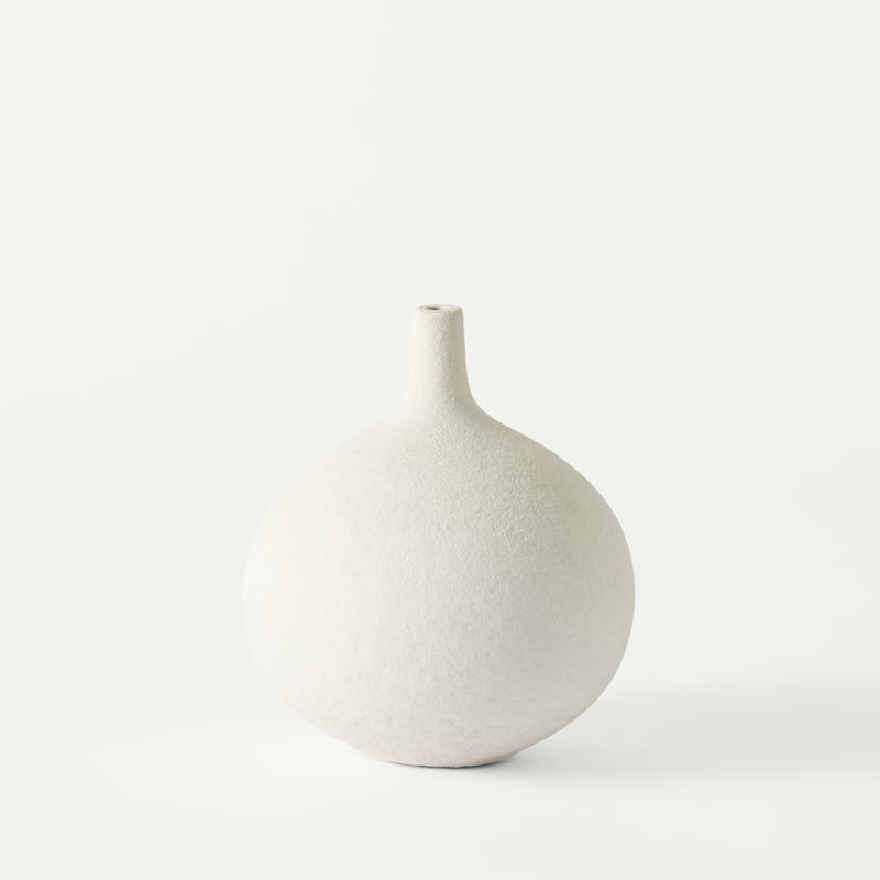 Lombardy Matte White Vase