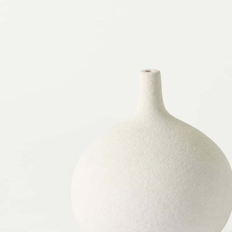 Lombardy Matte White Vase