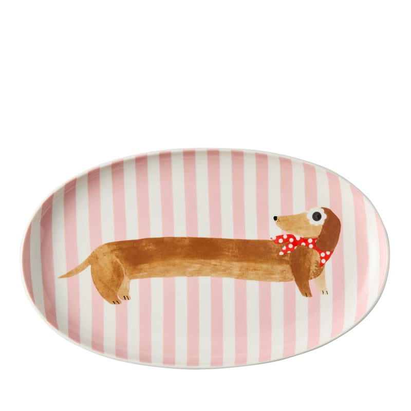 Dachshund Breakfast Club Dachshund Oval Platter