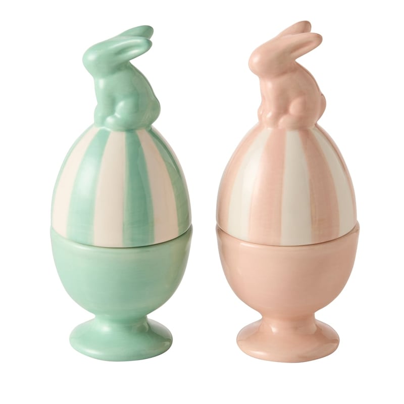 Carnival Stripe Mint Blue Egg Cup
