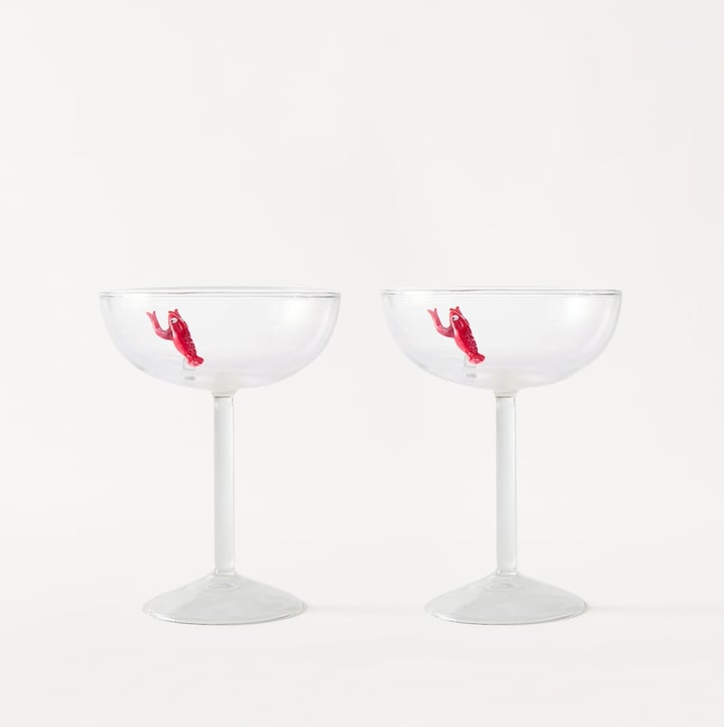 Summer Sealife Lobster Coupe Pack of 2