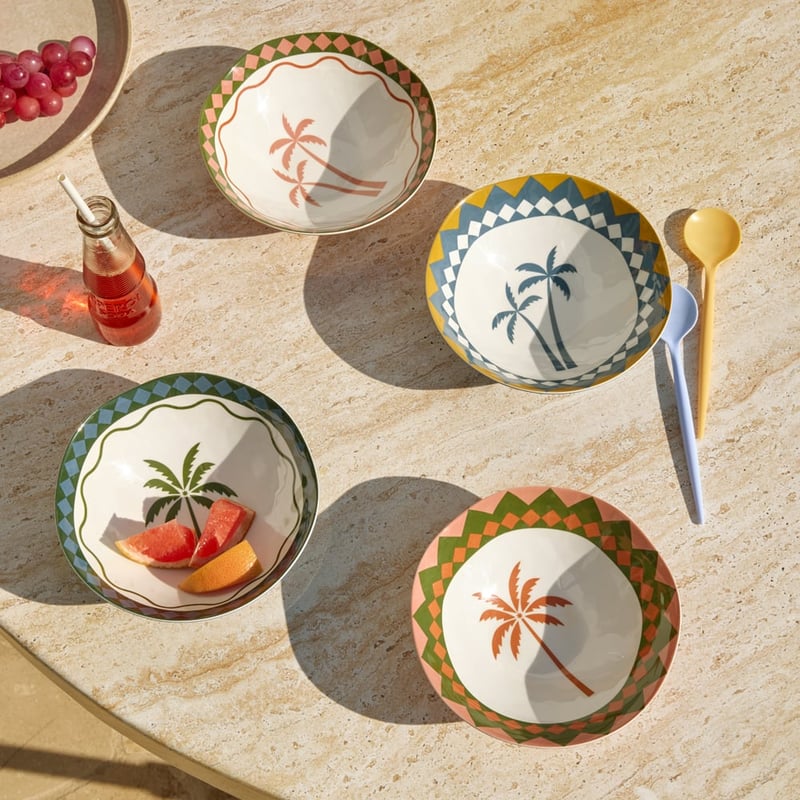 Natures Resort Palm Bowl Pack of 4