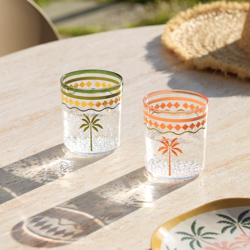 Natures Resort Palm Tumbler Pack of 2