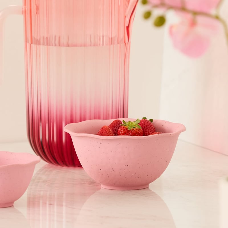 Catalina Bamboo Watermelon Dinner Bowl Set of 4