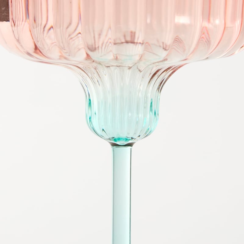 Positano Blue & Pink Cocktail Glass